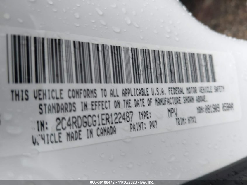 2014 DODGE GRAND CARAVAN SXT - 2C4RDGCG1ER122487