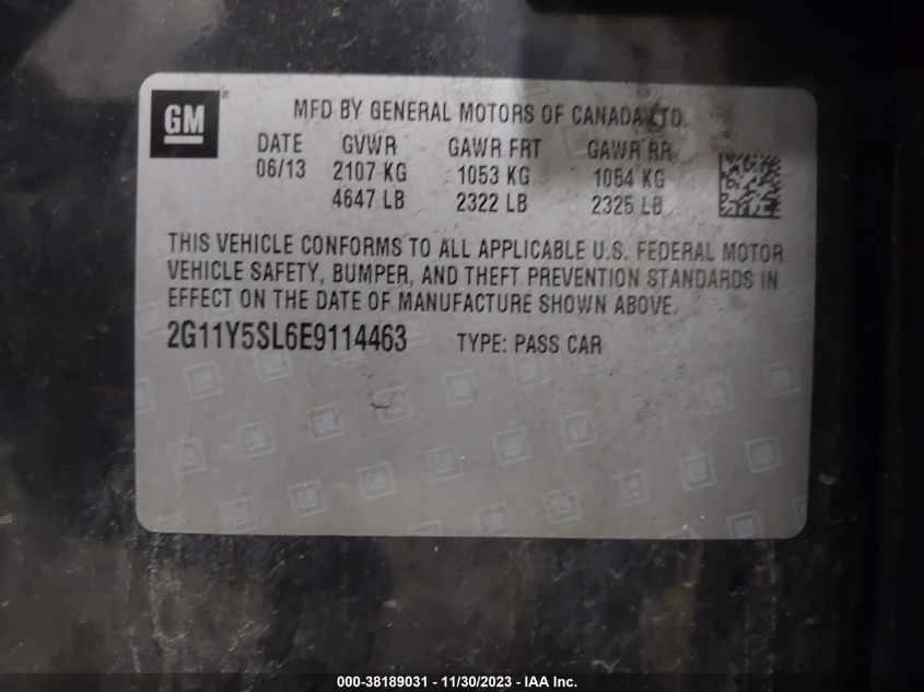 2014 CHEVROLET IMPALA 1LS - 2G11Y5SL6E9114463