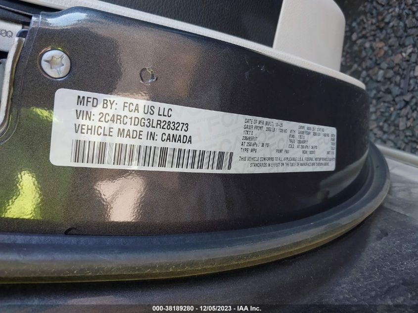 2020 CHRYSLER VOYAGER LXI - 2C4RC1DG3LR283273