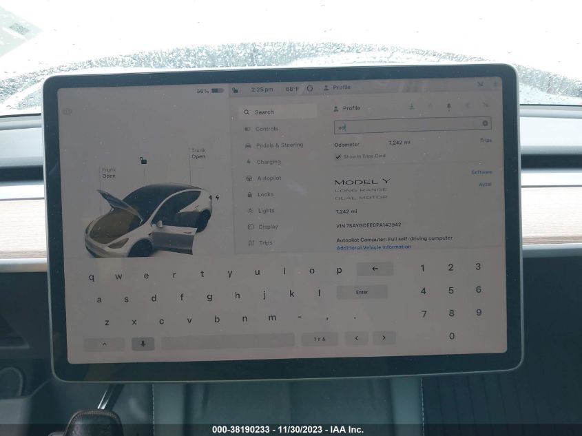 2023 TESLA MODEL Y - 7SAYGDEE0PA143942