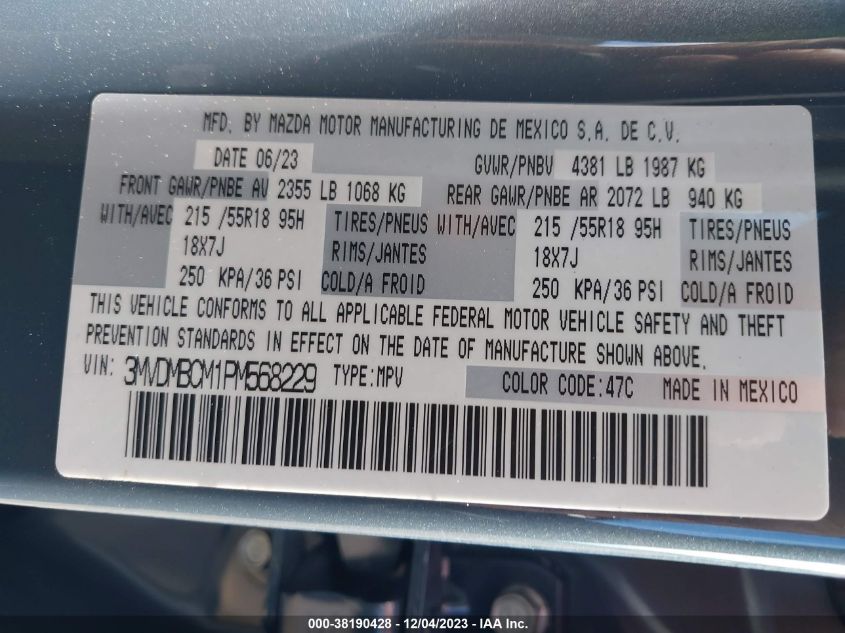 2023 MAZDA CX-30 PREFERRED - 3MVDMBCM1PM568229