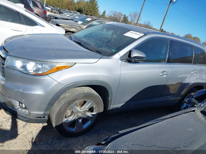 2014 TOYOTA HIGHLANDER LIMITED/LTD PLATNUM - 5TDDKRFHXES018586