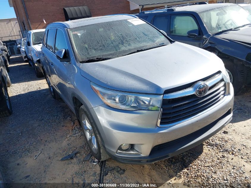 2014 TOYOTA HIGHLANDER LIMITED/LTD PLATNUM - 5TDDKRFHXES018586