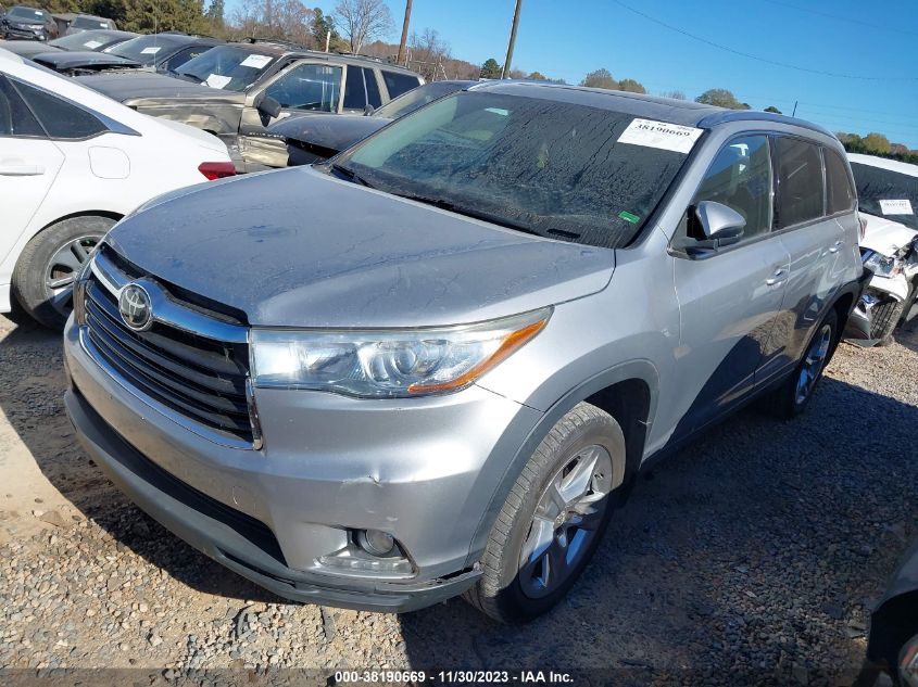 2014 TOYOTA HIGHLANDER LIMITED/LTD PLATNUM - 5TDDKRFHXES018586