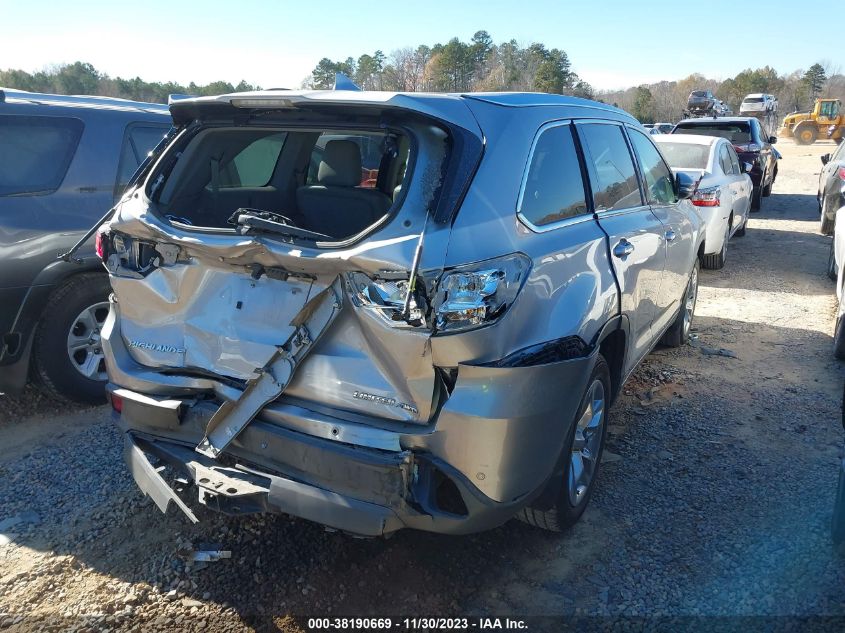 2014 TOYOTA HIGHLANDER LIMITED/LTD PLATNUM - 5TDDKRFHXES018586