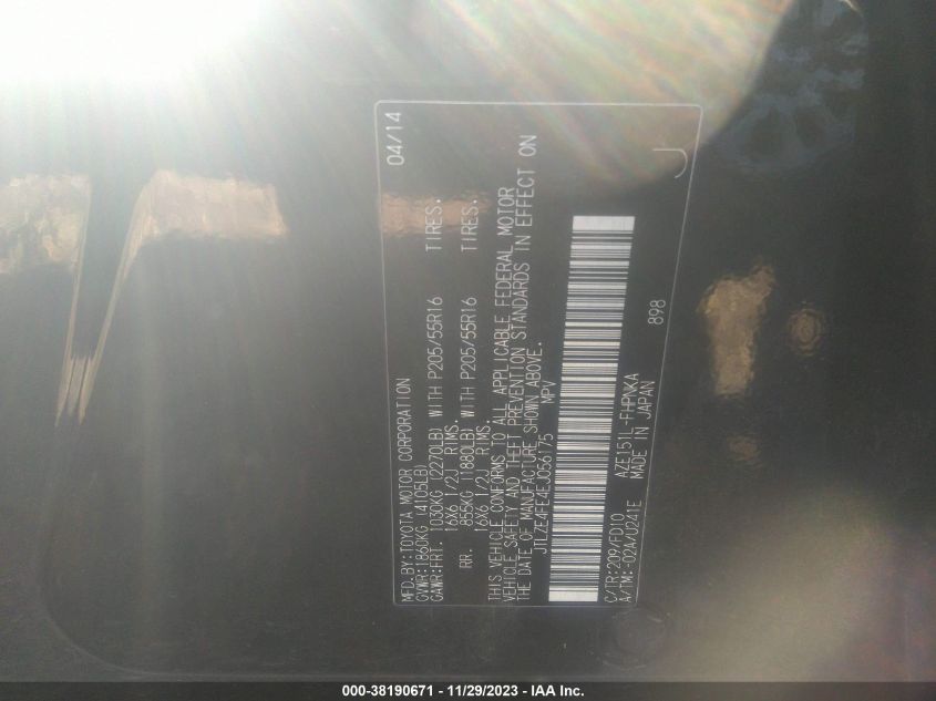 2014 TOYOTA SCION XB JTLZE4FE4EJ056175