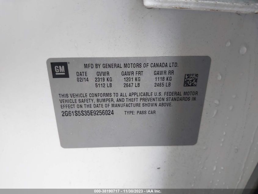 2014 CADILLAC XTS PLATINUM - 2G61S5S35E9256024