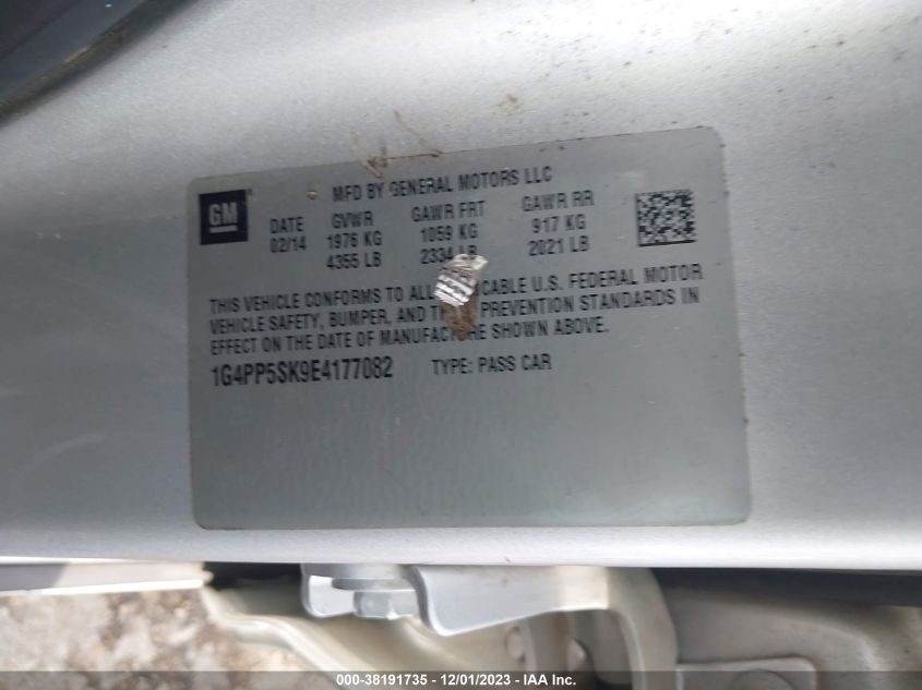 2014 BUICK VERANO - 1G4PP5SK9E4177082