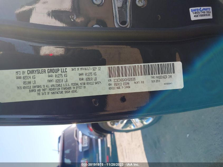 2013 DODGE CHARGER SE - 2C3CDXBG4DH528599