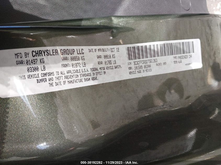 2013 FIAT 500 LOUNGE - 3C3CFFCR3DT561363
