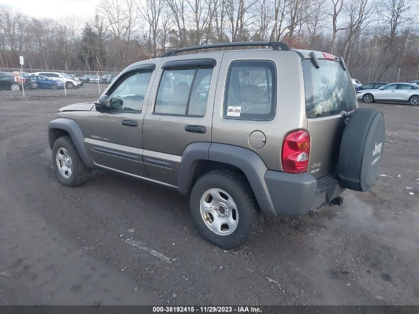 1J4GL48K03W719974 2003 JEEP LIBERTY SPORTphoto 3