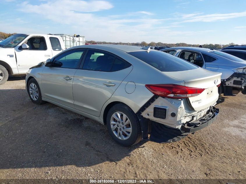 2017 HYUNDAI ELANTRA SE - KMHD74LF5HU087334