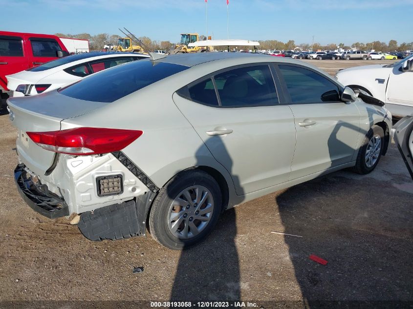 2017 HYUNDAI ELANTRA SE - KMHD74LF5HU087334