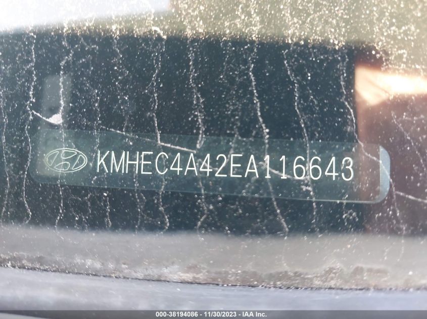 2014 HYUNDAI SONATA HYBRID - KMHEC4A42EA116643