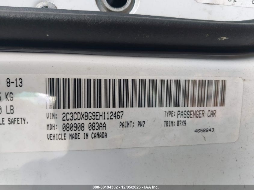 2014 DODGE CHARGER SE - 2C3CDXBG9EH112467