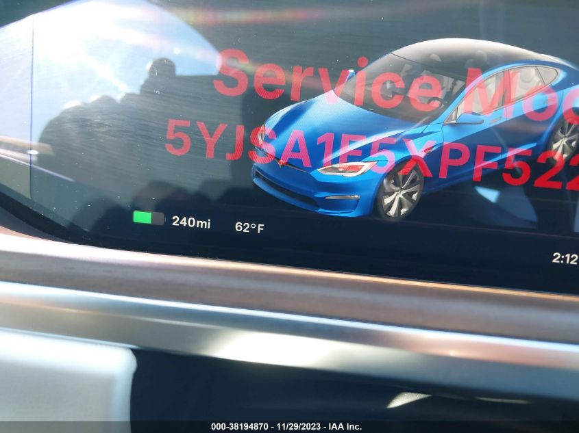 2023 TESLA MODEL S DUAL MOTOR ALL-WHEEL - 5YJSA1E5XPF522811