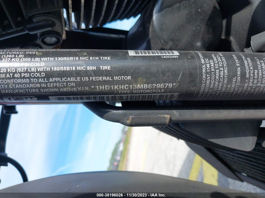 VIN 1HD1KHC13MB629679 2021 HARLEY-DAVIDSON FLTRX