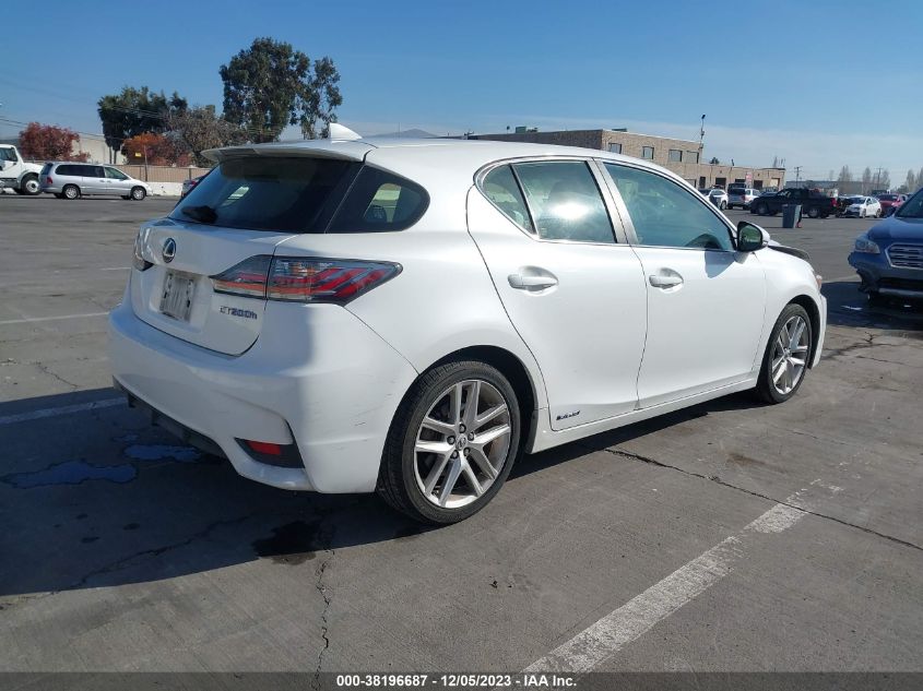 2014 LEXUS CT 200H HYBRID - JTHKD5BH5E2204395