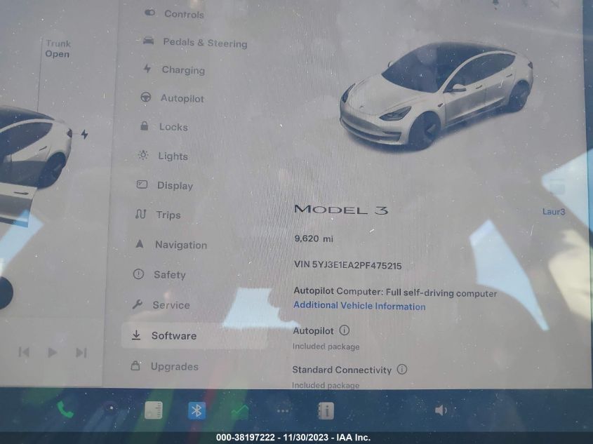 2023 TESLA MODEL 3 - 5YJ3E1EA2PF475215