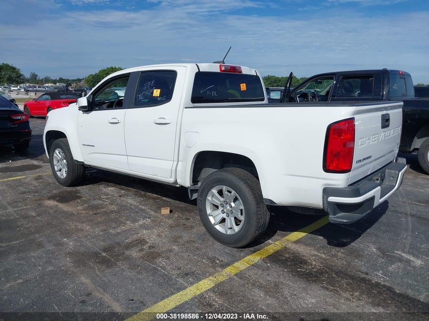 VIN 1GCGSCENXM1148624 2021 CHEVROLET COLORADO LT