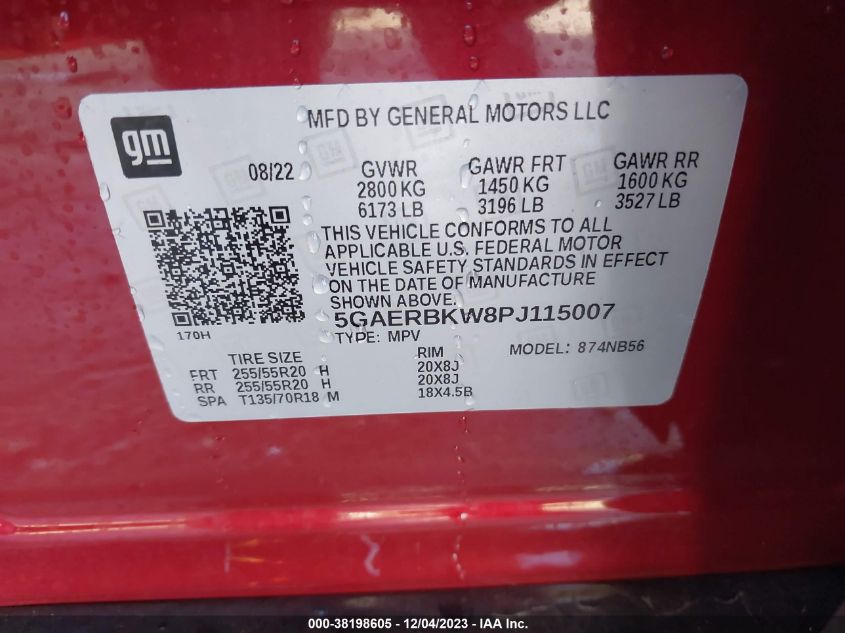 2023 BUICK ENCLAVE ESSENCE FWD - 5GAERBKW8PJ115007