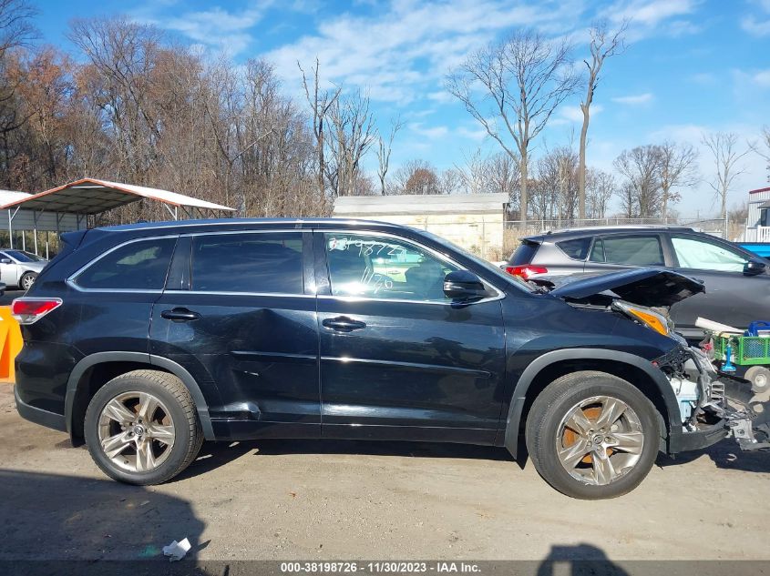 2016 TOYOTA HIGHLANDER LIMITED/LTD PLATINUM - 5TDDKRFH1GS274327