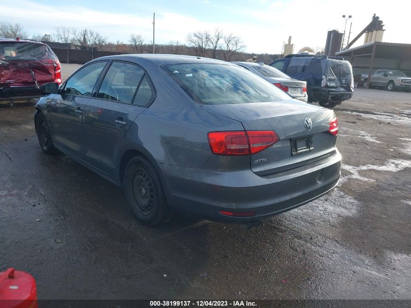 2015 VOLKSWAGEN JETTA 2.0L S - 3VW2K7AJ7FM317764