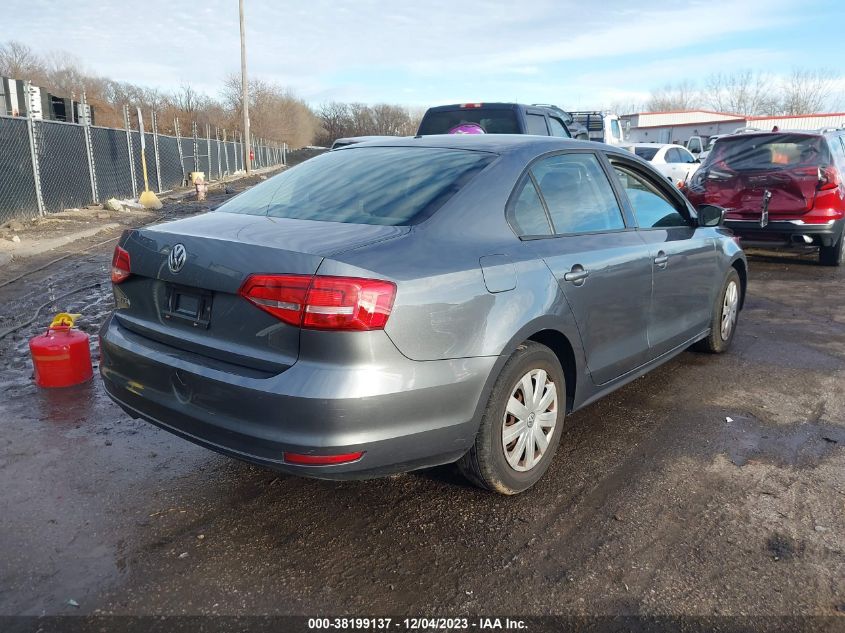 2015 VOLKSWAGEN JETTA 2.0L S - 3VW2K7AJ7FM317764