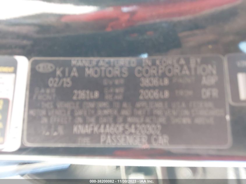 2015 KIA FORTE LX - KNAFK4A60F5420302