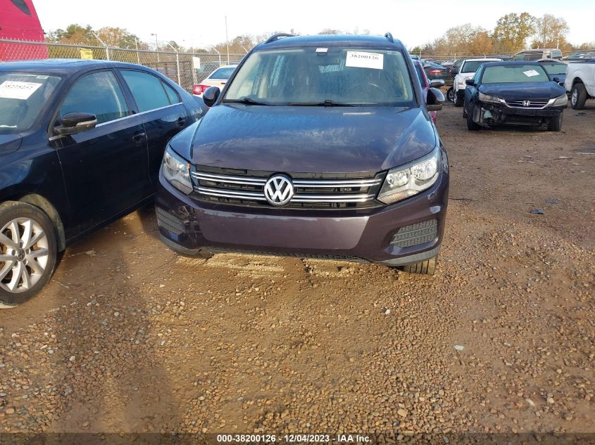 2016 VOLKSWAGEN TIGUAN S - WVGAV7AXXGW531798