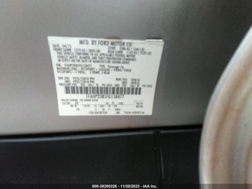 2015 FORD TAURUS SE - 1FAHP2D85FG158477
