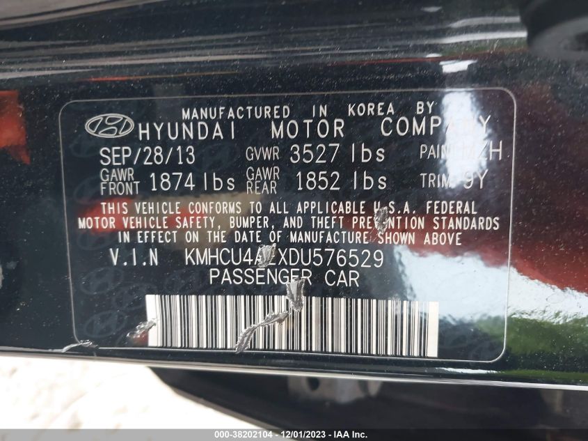 2013 HYUNDAI ACCENT GLS - KMHCU4AEXDU576529