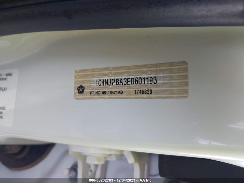 2014 JEEP PATRIOT SPORT - 1C4NJPBA3ED601193