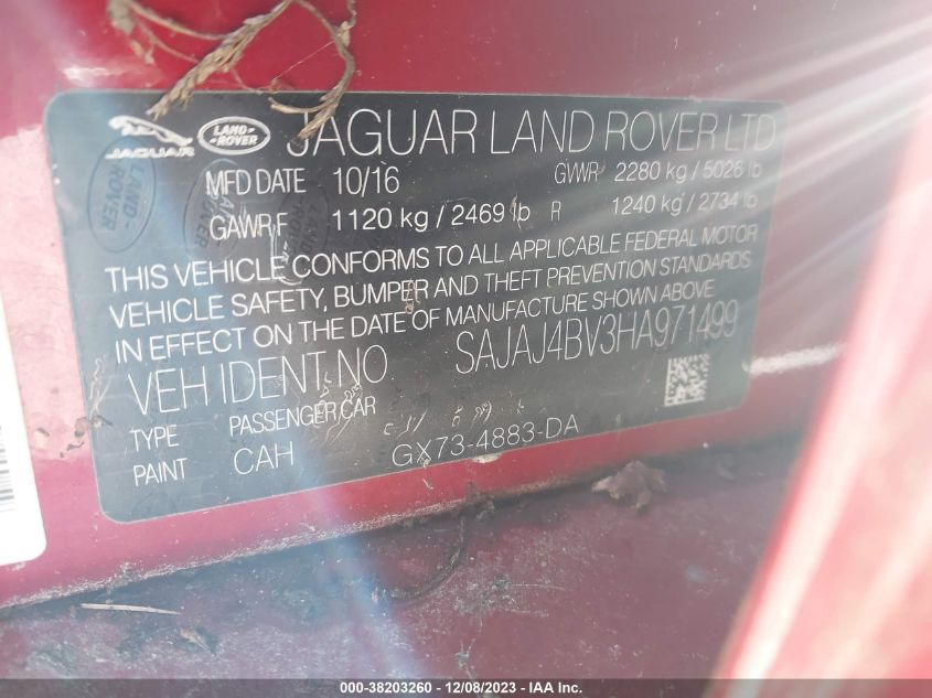 2017 JAGUAR XE PREMIUM - SAJAJ4BV3HA971499