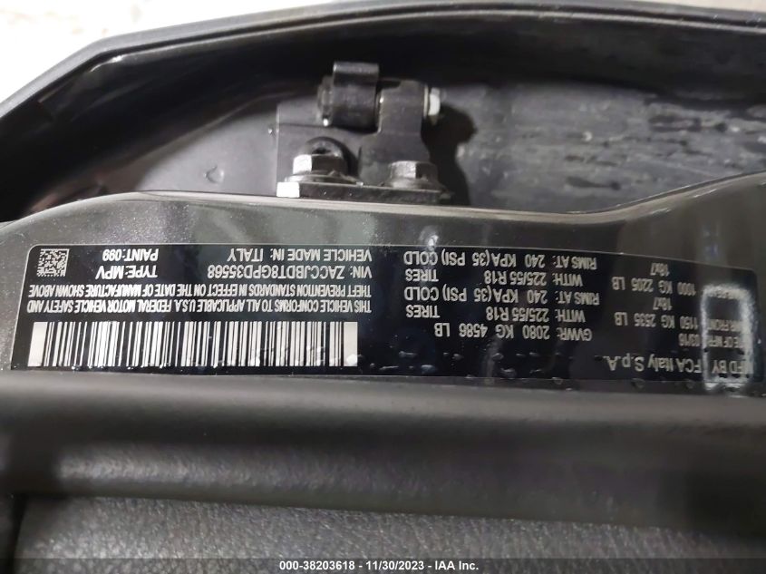 2016 JEEP RENEGADE LIMITED - ZACCJBDT8GPD35568
