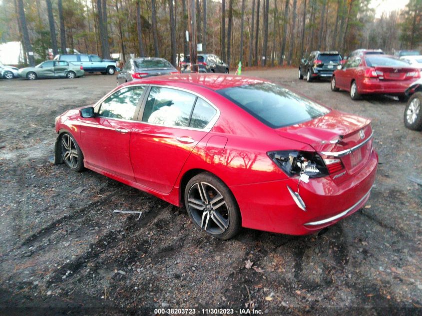 2016 HONDA ACCORD - 18GCR2F54GA031971