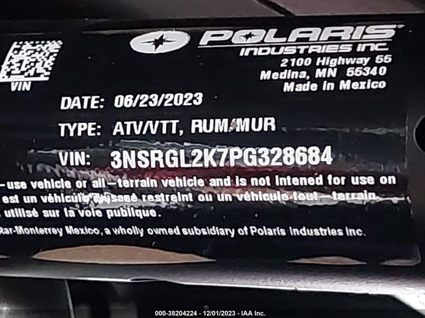 2023 POLARIS RZR PRO R ULTIMATE LAUNCH EDI - 3NSRGL2K7PG328684