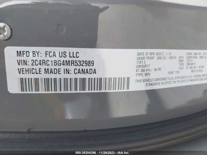 2C4RC1BG4MR532989 Chrysler Pacifica TOURING L 9