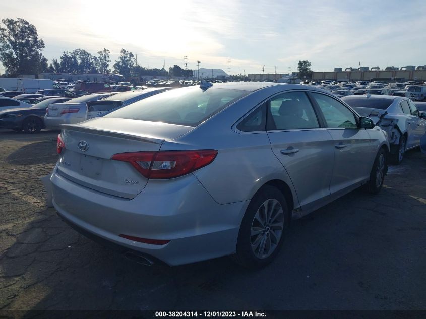 2016 HYUNDAI SONATA 2.4L SPORT - 5NPE34AF4GH404908