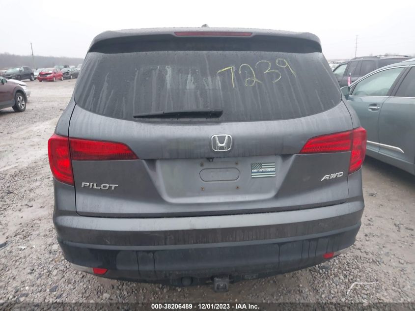 2016 HONDA PILOT EXL - 5FNYF6H5XGB112739