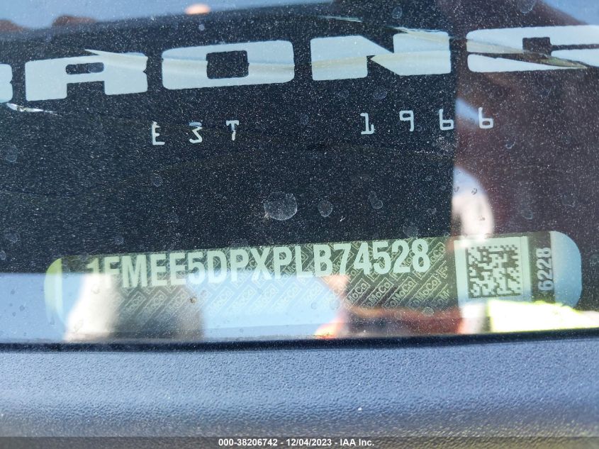 2023 FORD BRONCO BIG BEND - 1FMEE5DPXPLB74528