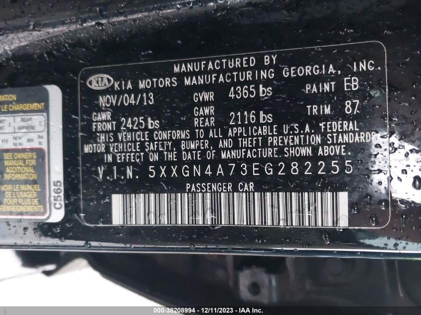 2014 KIA OPTIMA EX - 5XXGN4A73EG282255