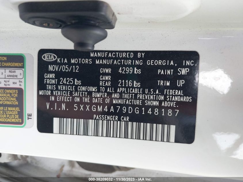 2013 KIA OPTIMA LX - 5XXGM4A79DG148187