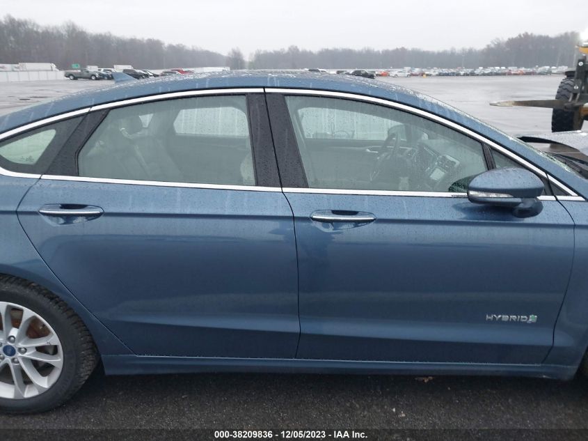 2019 FORD FUSION HYBRID SEL - 3FA6P0MU7KR256079