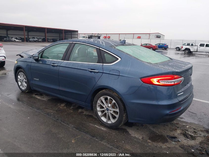 2019 FORD FUSION HYBRID SEL - 3FA6P0MU7KR256079