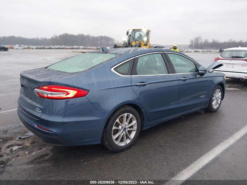 2019 FORD FUSION HYBRID SEL - 3FA6P0MU7KR256079