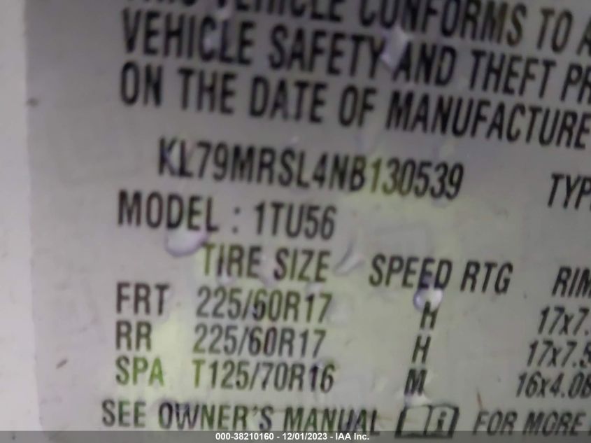 2022 CHEVROLET TRAILBLAZER LT - KL79MRSL4NB130539