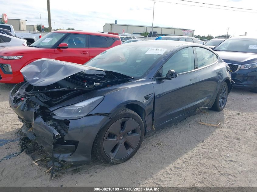 5YJ3E1EB8NF307181 | 2022 TESLA MODEL 3