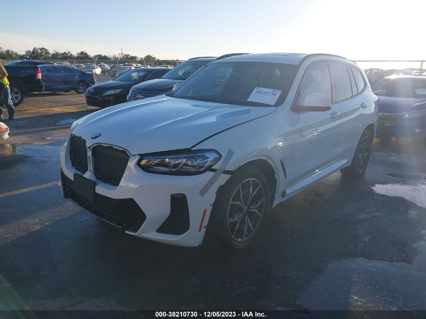 2022 BMW X3 XDRIVE30I - 5UX53DP05N9N20738