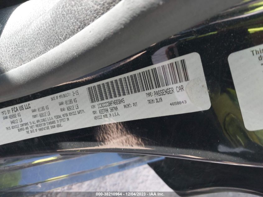 2015 CHRYSLER 200 C - 1C3CCCCB0FN683045